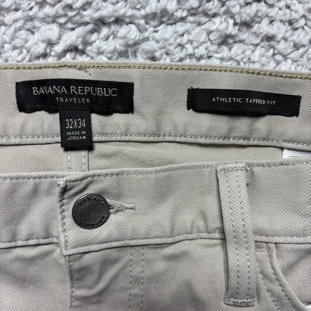 Banana Republic Pants Mens 32 x 34 Traveler Athletic Tapered Fit Twill Classic
